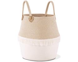 Katoenen Touw Wasmand - Multifunctioneel - 1 stuk - Boho Decoratie - 30x40 cm