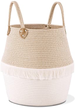Katoenen Touw Wasmand - Multifunctioneel - 1 stuk - Boho Decoratie - 30x40 cm — thumbnail 1