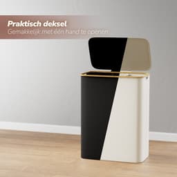 Wasmand 100 Liter met Deksel – Opvouwbare Wasmand – Beige – Middel Groot Formaat voor Badkamer – IN-HOMEXL Modena — thumbnail 5