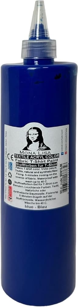 Südor Textielverf 500 ml, blauw.Wasbestendige textielverf voor lichte stoffen. Wasmachinebestendig, wasbestendig. Fixatie door strijken — thumbnail 1