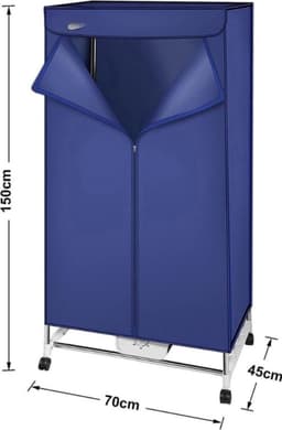 Elektrisch Droogrek - Verwarmd Wasrek - Droger met Warme Ventilatie en Wieltjes - 15KG Capaciteit - 1000W — thumbnail 4