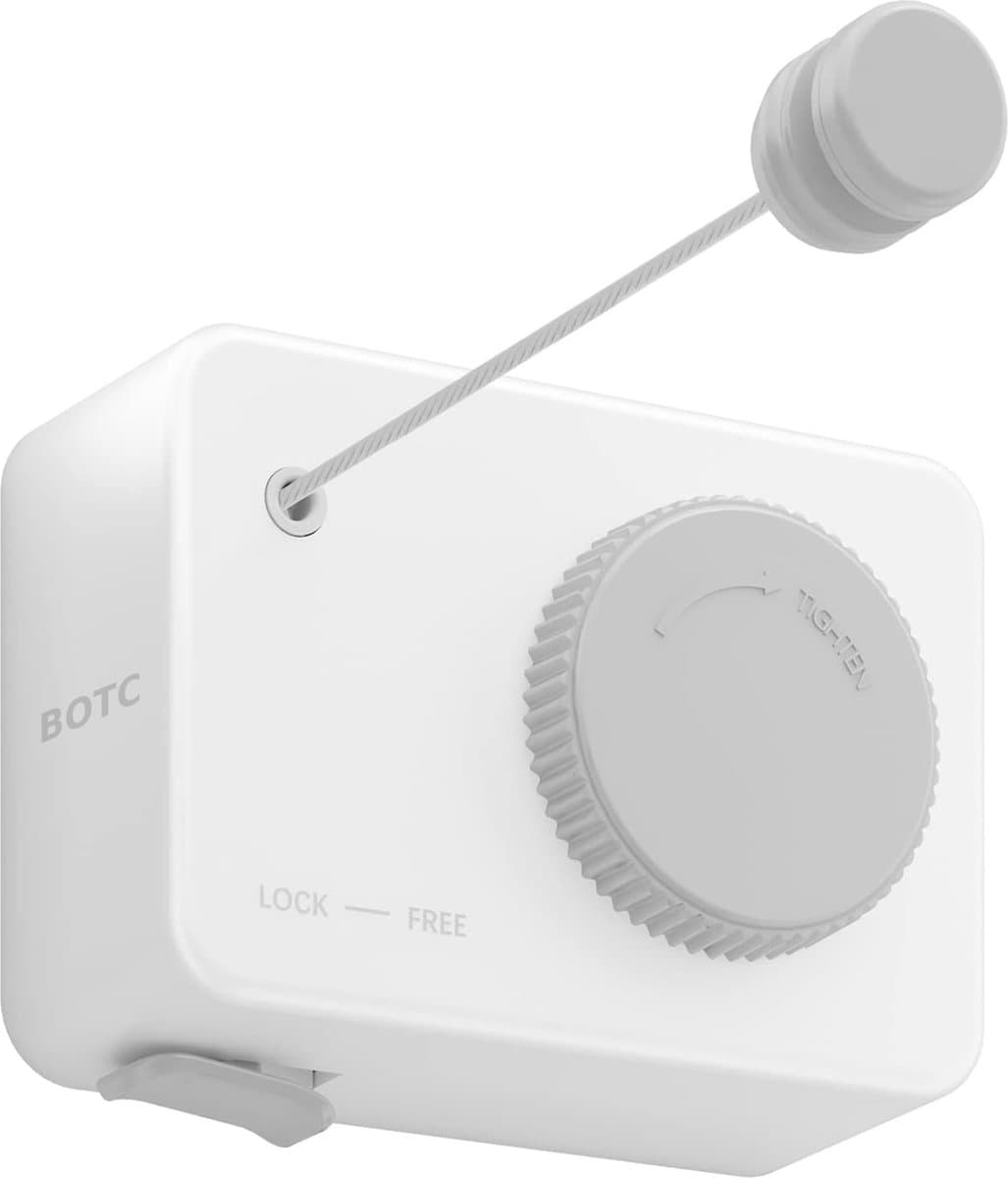 BOTC Waslijn Uittrekbaar - Uittrekbare Wasdraad - 42 Meters - Ophangbaar - Badkamer, Balkon en Wasruimte - Wit — afbeelding 1