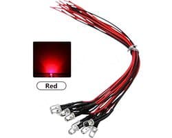 Knipper Led 5mm Blinking met kabel 12V - 10 stuks