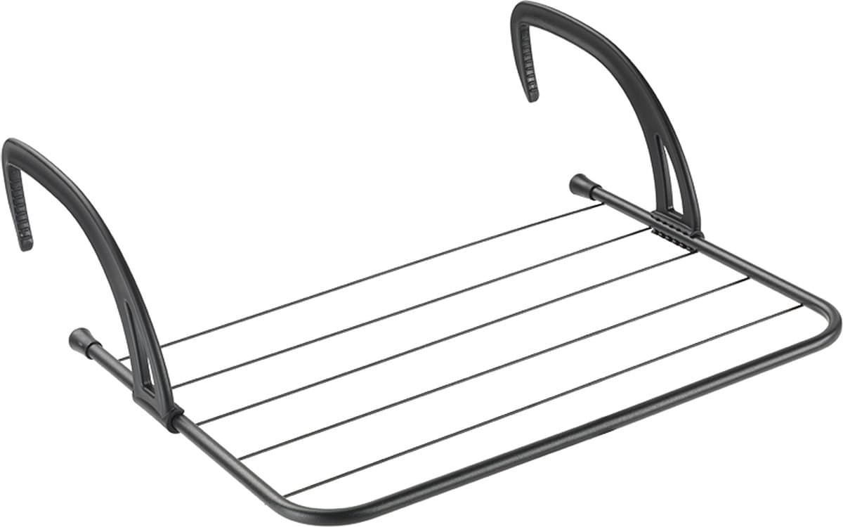 Tomado - Droogrek Hangend - Favonio - Hangdroogrek voor Radiator, Balkon of Deur - 3 meter Drooglengte - Matzwart — afbeelding 1