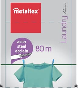 Metaltex - Waslijn 80m met stalen kern - Waslijndraad - Handig voor veel was — thumbnail 3