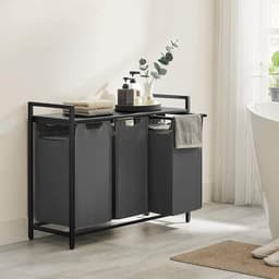 MIRA Home - Wassorteerder - Wasmand - 3 vakken - Waszakken - 3X38 Liter - 92,5x33x72 — thumbnail 3