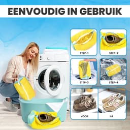 Bewern 2 Delige Waszak Schoenen met Rits – 360° Uitgebreide Reiniging - Sneakers Waszak voor Wasgoed - Schoen Waszak Wasmachine — thumbnail 3