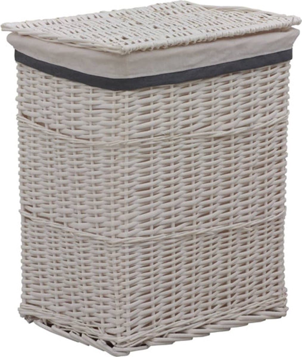 vidaXL - Wasmand - wilgen - wit — afbeelding 1