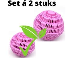 Wasbol set van 2 - roze wasballen - keramische balletjes - roze rozengeur - wasmachine reiniger - wasmachine - zonder gebruik van wasmiddel — afbeelding 1