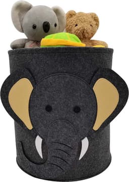 Kinderkamer Wasmand – Opbergmand voor Speelgoed en Wasgoed – Olifant Design – Lichtgewicht & Inklapbaar – Baby & Kind — thumbnail 4