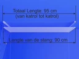 Heavy-duty Ruimtebesparend Plafond Wasrek - 7 stangen elk 90 cm lang — thumbnail 3