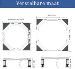 ApexArte® Wasmachine Verhoger - Wasmachine Kast - Wasmachine Ombouw — thumbnail 5