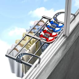 ZRNS® Droogrek Deur - Hangend Wasrek - Handdoekrek Badkamer - Ook voor Balkon of Radiator - Uittrekbaar 38-55 cm — thumbnail 4