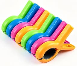 Wasknijpers stormbestendig - grote klemmen voor windbescherming - antislip en sterke grip - set van 8 - ShopVlot — thumbnail 1