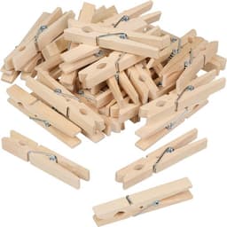 SnelShoppen - Houten Wasknijpers met Metalen Veer - 36 Stuks - Duurzaam en Sterk - Ideaal voor Binnen en Buiten - Perfect voor Tuin, Keuken en Kampere — thumbnail 3