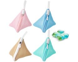 Solidchoice - Set van 4 Kleine Antikleef Waszakken voor Kleding