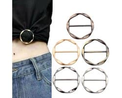 Solidchoice - Set van 4 T-shirt Clips voor Kleding en Sjaals