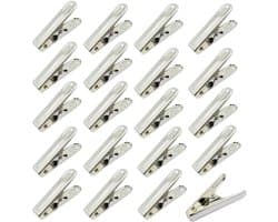 20 Stuks - Wasknijpers - badhanddoek klemmen - 62*12mm - Handdoek clips - zilver - RVS - Geschikt Voor dagelijks wasgoed, strandhanddoek, badhanddoek, beddengoed en dikke kleding