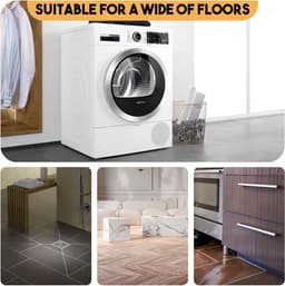Trillingsdempers Wasmachine/Droogkast - 6 stuks - Trillingsmat - Voetjes wasmachine - Voetjes Droger - Wasmachine Geluidsdempers / Vibratiedempers - Wasmachine demper - Anti Vibratie - Antislip Rubber - Antislipmat - Schokdempers wasmachine - Zwart — thumbnail 4