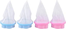 Vierdelige Waszak voor het Verwijderen van Dierenharen - Filter Mesh Bag voor de Wasmachine in Blauw en Roze — thumbnail 1