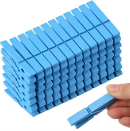 Kleurrijke houten wasknijpers – fotoclips, wasknijpers, knutselspullen en decoratie voor in de klas,blauw,7.3*1CM — thumbnail 1