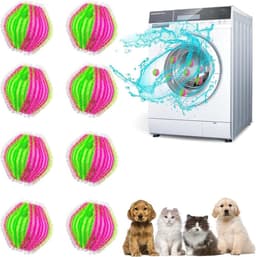 Wasmachine, 8 stuks haarvanger voor wasmachine, verwijdert dierenharen, herbruikbaar, wasbal, anti-haarbal, wasmachine voor kleding en beddengoed — thumbnail 1