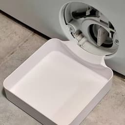 Lekbak wasmachine - Lekbak - Lekbakje wasmachine - Overloopbak voor wasmachine - Afvoerbak voor wasmachine - Huishoudelijke lekbak - Verwijderbare lekbak - Wit - 17,8*17,8 cm - PLA — thumbnail 5