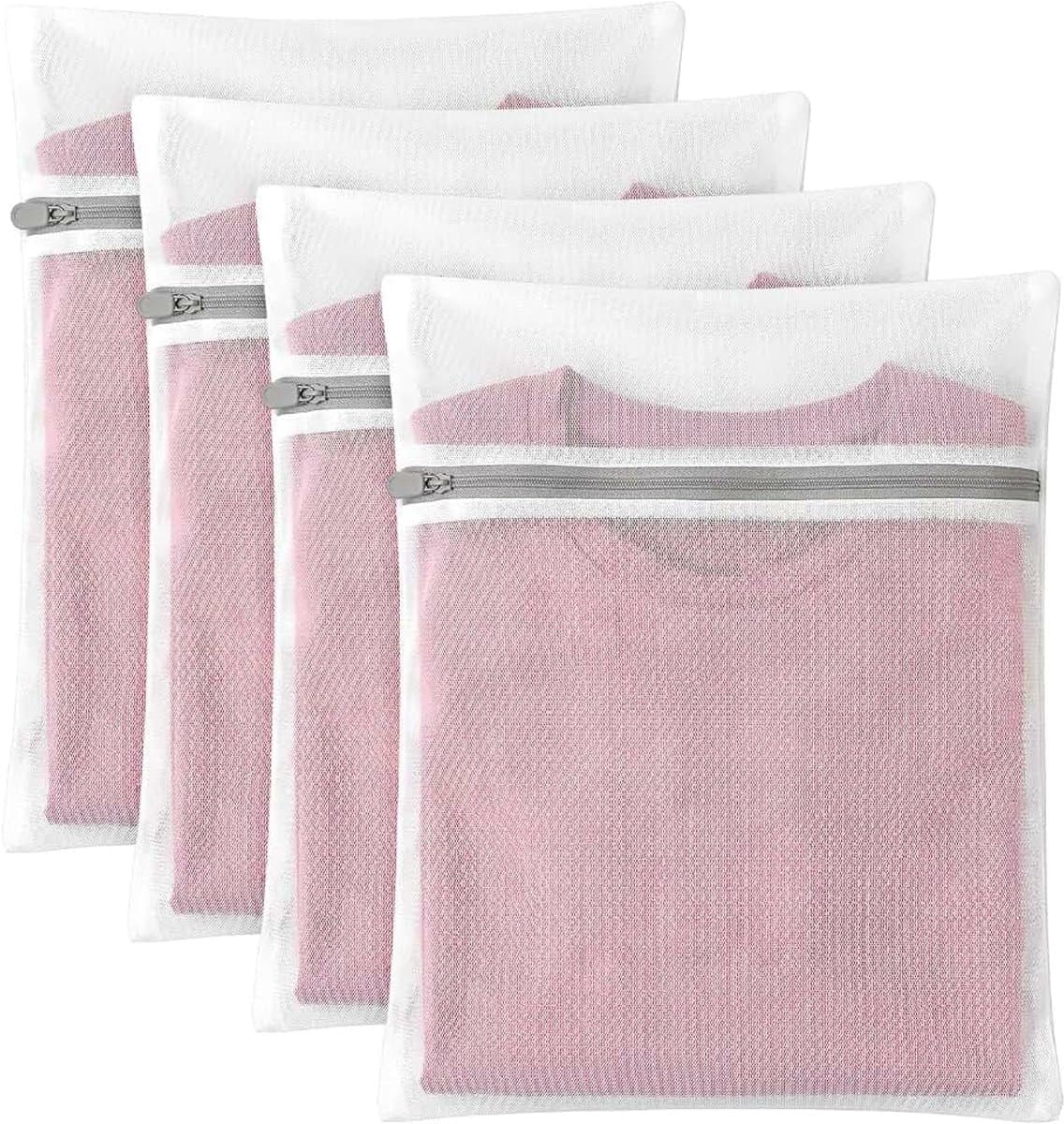 Waszakken, 30 x 25 cm, beha wasnet, kleine waszak, gevoelig wasnet voor wasmachine, waszak voor fijne was, kousen, ondergoed, beha, lingerie en babykleding — afbeelding 1