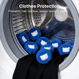 SnelShoppen - 8 Stuks Wasmachine Lintballen - Effectieve Dierenhaar Verwijderaar - Herbruikbare Lintvangers voor Wasmachine - Ideaal voor Huishoudens — thumbnail 3