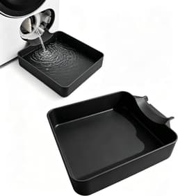 Lekbak Wasmachine - Opvangbak - Universele Wasmachine Lekbak -Afvoerbak Voor Wasmachines - 17.5 × 16.4 × 4.5 Cm - Eenvoudig Te Installeren - Afvoer Van De Wasmachine - Afvoerbak - Geschikt Voor Appartementen, Garages En Huurwoningen - Zwart — thumbnail 1