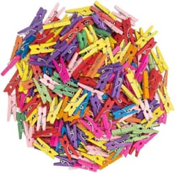 Houten Knijpers - Kleine Decoratie - Knutselprojecten Versieren - Milieuvriendelijk Materiaal - 100 Stuks - Groen — thumbnail 2