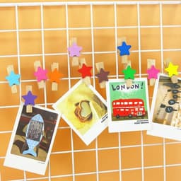 Dailygoody - mini clips - sterren wasknijpers hout - kleurrijke — thumbnail 1