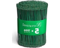 Draadsluitingen voor Zakken - Binddraad Sluitdraad - Zakken Afsluiten - Groene Coating - 14 x 200 mm - Groen