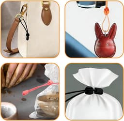 Set van 10 clips voor het sluiten van voedselzakken, elastische en verstelbare klemmen van rubber en kunststof, herbruikbaar, voor broodzakken, noedels en diepvrieszakken, 5 verschillende kleuren (13 — thumbnail 2