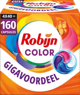 Robijn Wasmiddel - 4-in-1 Wascapsules - Color - 4 x 40 stuks - 160 Wasbeurten - Voordeelverpakking — thumbnail 1