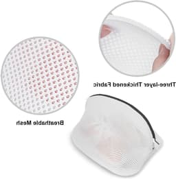 Waszak voor schoenen - 2-delige mesh waszakken voor de wasmachine, beschermt tegen beschadiging en vuil — thumbnail 4