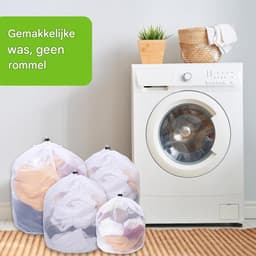 Wäschenetz Set - Wäschesack voor Waschmaschine - 5 Stuks - Feinmaschig Mesh met Kordelstopper - voor BH, Socken en Reiskleding - Diversen Maten — thumbnail 2