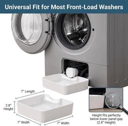 Afvoerbak voor wasmachine - 4 stuks - Wasmachine lekbak - 3D-geprinte waterdichte bak - Lekbak wasmachine - Wateropvang - Afvoer - 18cm — thumbnail 5