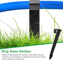 Set van 100 Grondankers voor Tuinslangen, Zwarte Plastic Ankers voor Druppelslangen, Geschikt voor Slangen met een Diameter van 16 mm en Lengte van 11,2 cm — thumbnail 3