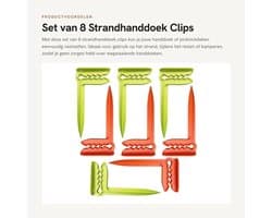 Handdoekhouder Duurzaam - Handdoekklemmen - Stranddoekclips - Ideaal voor Kamperen - Herbruikbaar - Voor Strand en Picknick - Strandclips