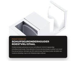 Schuifdeuronderhouder roestvrij staal - Deurbuffer - Instelbaar - Duurzaam - Hittebestendig - Verstelbare afmetingen 6x2x2 cm - Deurstopper
