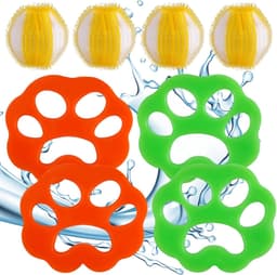 SnelShoppen - 8 Stuks Dierenharen Verwijderaar Wasmachine, Herbruikbare Haarvangers voor Wasmachine, Fluff Ballen voor Kleding, Sofa en Lakens, Effici — thumbnail 1