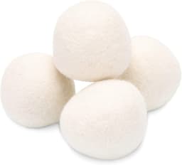 SnelShoppen - Trocknerbälle 4er Set - Natuurlijke Wol Droogballen - Hypoallergeen, Vrij van Chemische Stoffen - Perfect voor Babywas en Gevoelige Huid — thumbnail 1