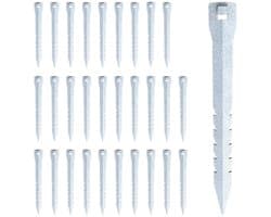 Grondankers voor Wildfence 33 cm - Galvanised staal - 30 stuks - Ideaal voor stabiele bevestiging - ShopVlot