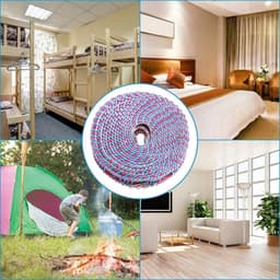 SnelShoppen - 2 Pack Verstelbare & Winddichte Waslijn, 5m Retractable Drooglijn voor Beddengoed, Kleding, Camping Accessoires, Binnen & Buiten — thumbnail 3