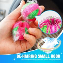 Wasmachine, 8 stuks haarvanger voor wasmachine, verwijdert dierenharen, herbruikbaar, wasbal, anti-haarbal, wasmachine voor kleding en beddengoed — thumbnail 3