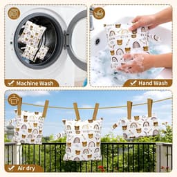 3 stuks natte kostuumhouder, Wet Bag luiers wasbaar, luiertas droog en nat (met ritssluiting) geschikt voor reizen, Wit, Maten klein, medium en groot — thumbnail 5