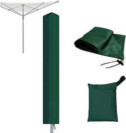 Waslijnhoes - Roterende Wasdrogerhoes - Beschermende Weerbestendige Cover voor Tuin Droogrekken - 1 Stuk - Groen — thumbnail 1