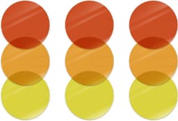 kleurfolie voor ledlampen, zelfklevend, warmwit, zelfklevend, kleurfolie, kleurfolie gel Ø 4 cm, lichteffectfolie, 3 warmwitte filters, lichtcorrectie voor woonkamer, 9 stuks — thumbnail 1