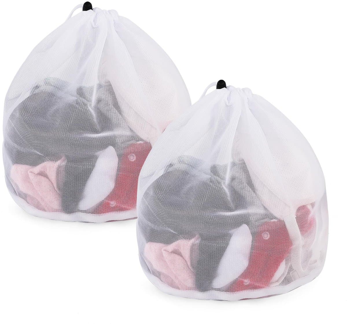 Wasnetten voor Wasmachine, 40 x 50 cm Wasnet met Trekkoord Herbruikbaar Mesh Waszakken Waszak Wasmachine voor Babykleding Beha Ondergoed Sokken Blouse — afbeelding 1